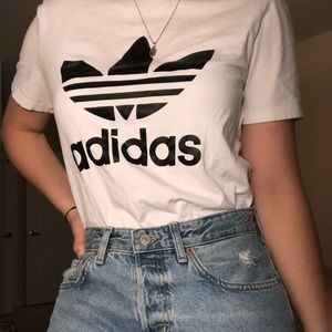 White Adidas T-shirt